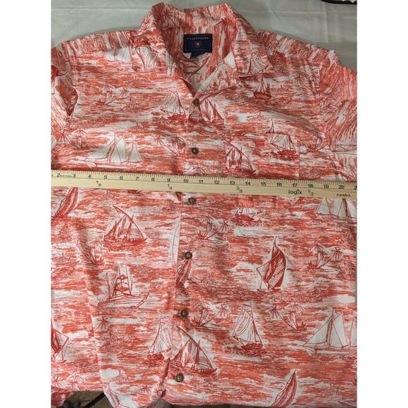 SADDLEBRED Nautical Print Multicolor Men's Button Up Shirt Size Medium - Picture 6 of 11
